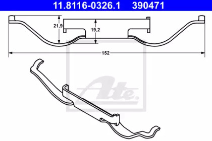 Пружина, тормозной суппорт ATE 11.8116-0326.1