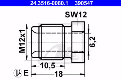 Болт ATE 24.3516-0080.1