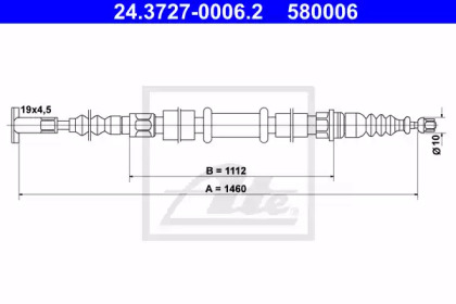 Трос ATE 24.3727-0006.2