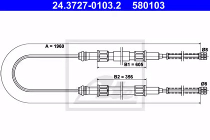 Трос ATE 24.3727-0103.2