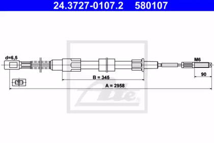 Трос ATE 24.3727-0107.2