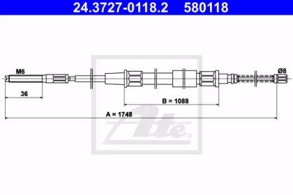 Трос ATE 24.3727-0118.2