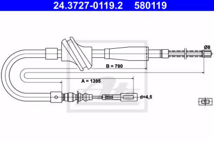 Трос ATE 24.3727-0119.2