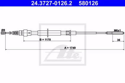 Трос ATE 24.3727-0126.2