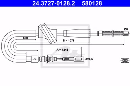 Трос ATE 24.3727-0128.2