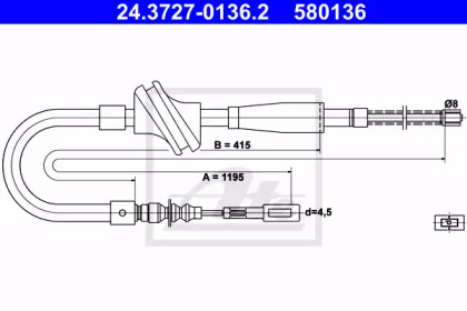 Трос ATE 24.3727-0136.2