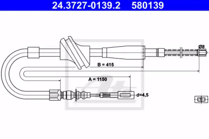 Трос ATE 24.3727-0139.2