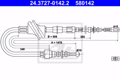 Трос ATE 24.3727-0142.2