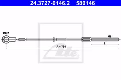 Трос ATE 24.3727-0146.2