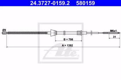 Трос ATE 24.3727-0159.2