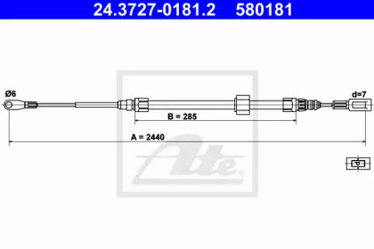 Трос ATE 24.3727-0181.2