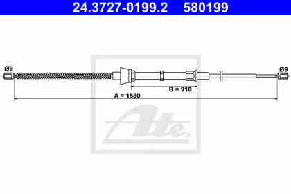 Трос ATE 24.3727-0199.2