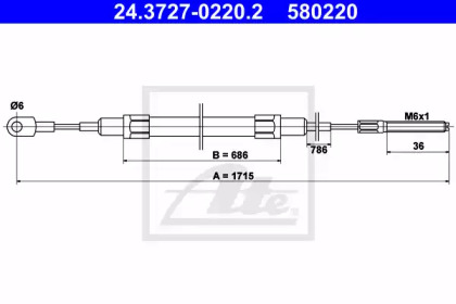 Трос ATE 24.3727-0220.2