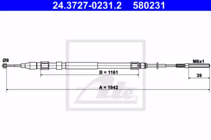 Трос ATE 24.3727-0231.2