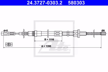 Трос ATE 24.3727-0303.2