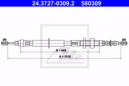 Трос ATE 24.3727-0309.2