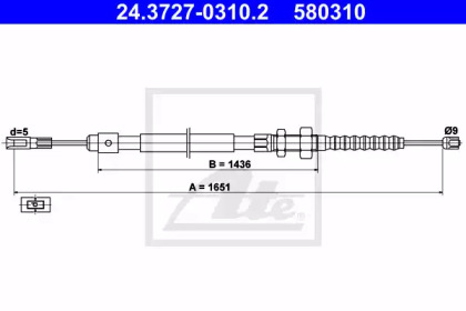 Трос ATE 24.3727-0310.2