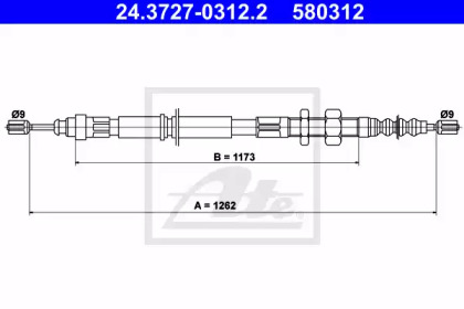 Трос ATE 24.3727-0312.2