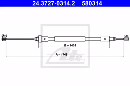 Трос ATE 24.3727-0314.2