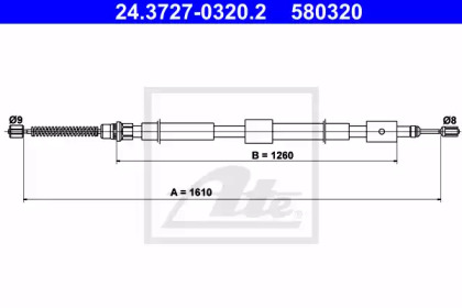 Трос ATE 24.3727-0320.2