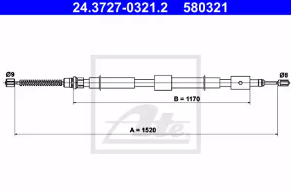 Трос ATE 24.3727-0321.2