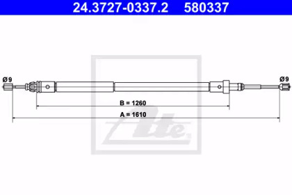 Трос ATE 24.3727-0337.2