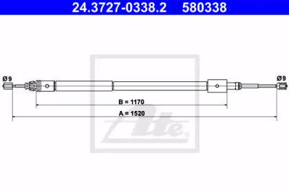 Трос ATE 24.3727-0338.2