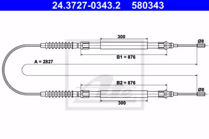 Трос ATE 24.3727-0343.2