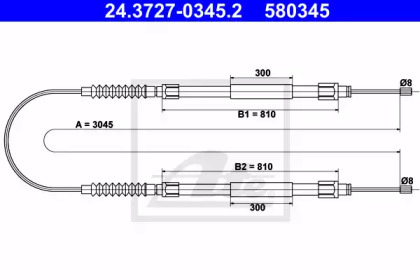 Трос ATE 24.3727-0345.2