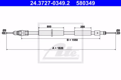 Трос ATE 24.3727-0349.2