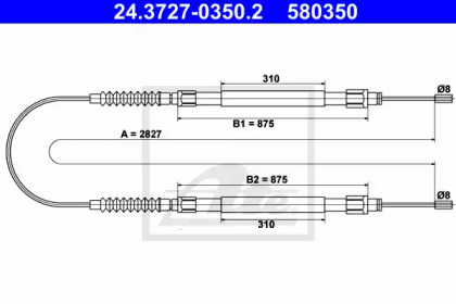 Трос ATE 24.3727-0350.2