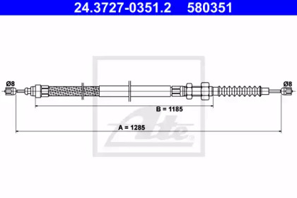 Трос ATE 24.3727-0351.2