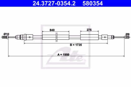 Трос ATE 24.3727-0354.2