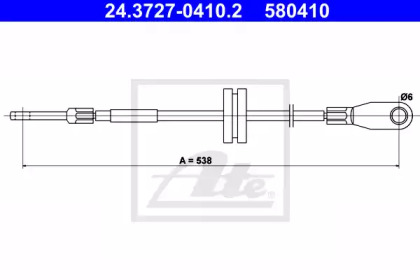 Трос ATE 24.3727-0410.2