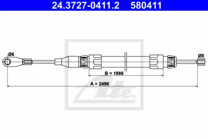 Трос ATE 24.3727-0411.2