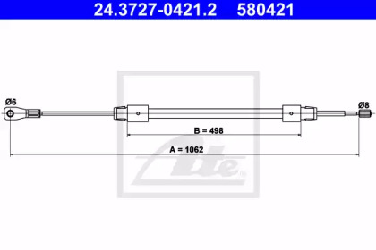 Трос ATE 24.3727-0421.2