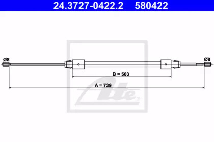 Трос ATE 24.3727-0422.2