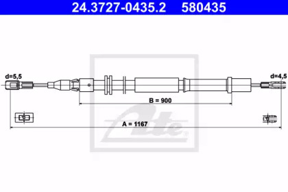 Трос ATE 24.3727-0435.2