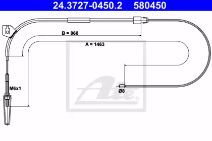 Трос ATE 24.3727-0450.2