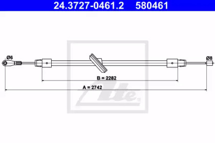 Трос ATE 24.3727-0461.2