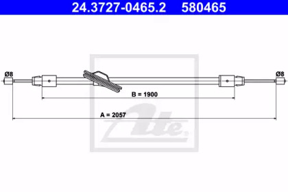 Трос ATE 24.3727-0465.2