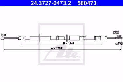 Трос ATE 24.3727-0473.2