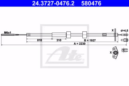 Трос ATE 24.3727-0476.2