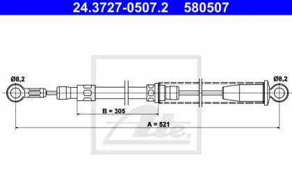 Трос ATE 24.3727-0507.2