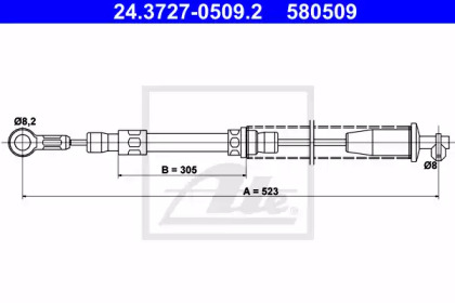 Трос ATE 24.3727-0509.2