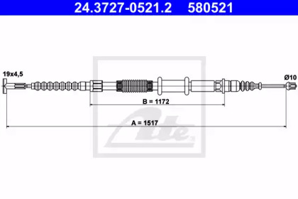 Трос ATE 24.3727-0521.2