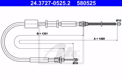 Трос ATE 24.3727-0525.2