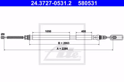 Трос ATE 24.3727-0531.2