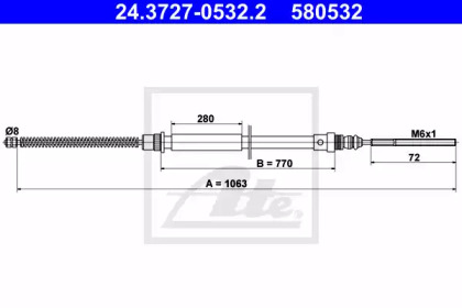 Трос ATE 24.3727-0532.2