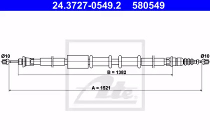 Трос ATE 24.3727-0549.2